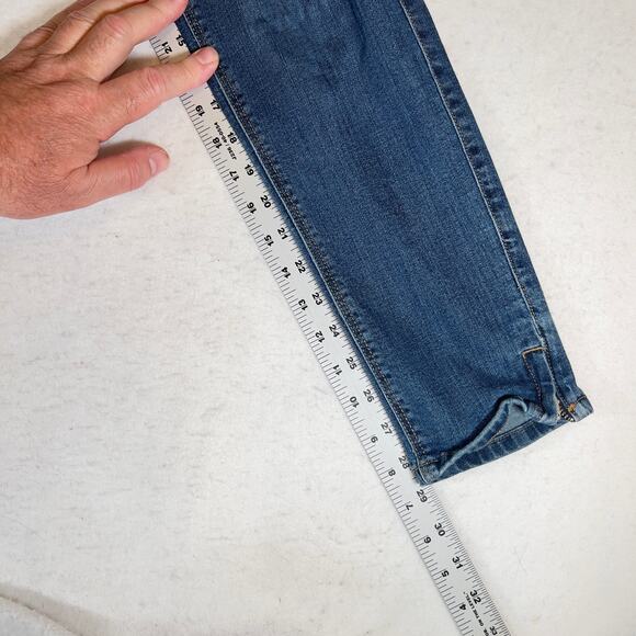 Zara Basic Denim Department Mid Rise Skinny Jeans Woman 8 32W Zipper Cuffs Z1975 - Picture 11 of 16